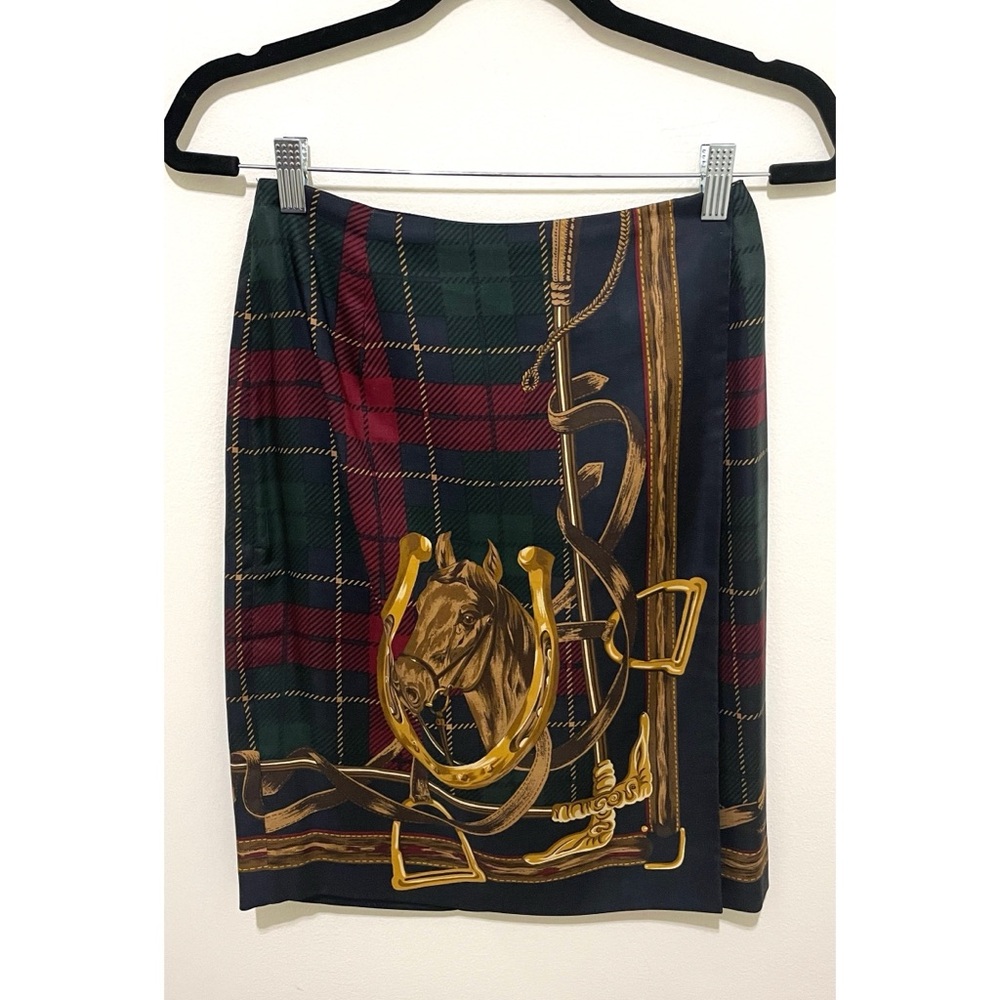 Brooks Brothers Equestrian Horse Horseshoe Pencil Skirt, 6 - Picture 3 of 11